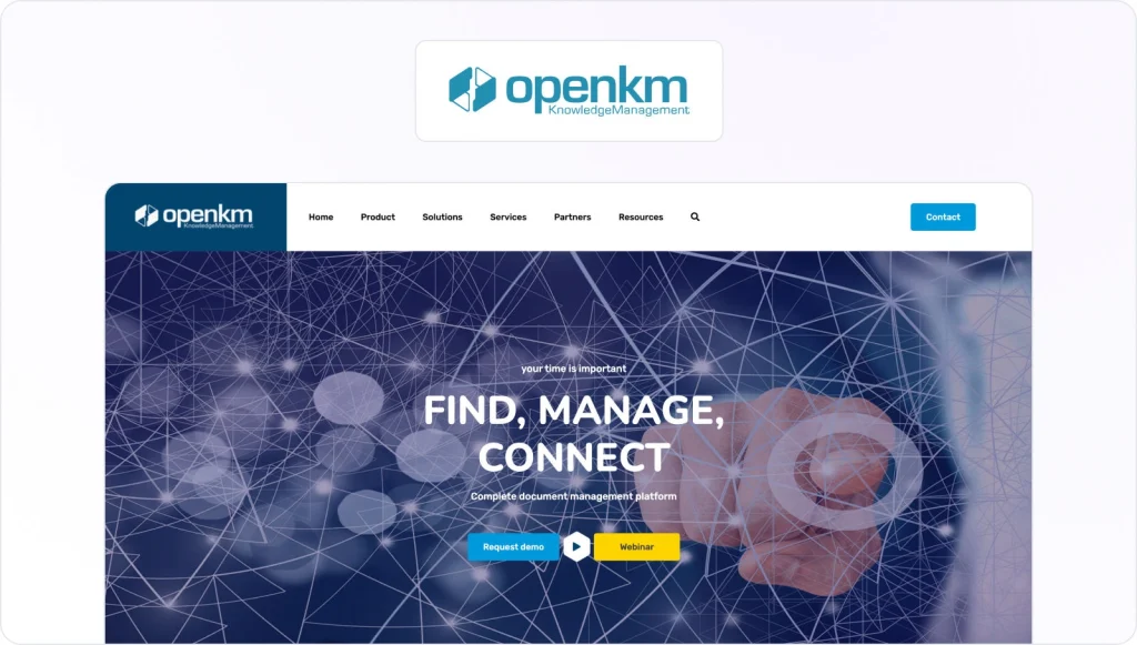OpenKM homepage view