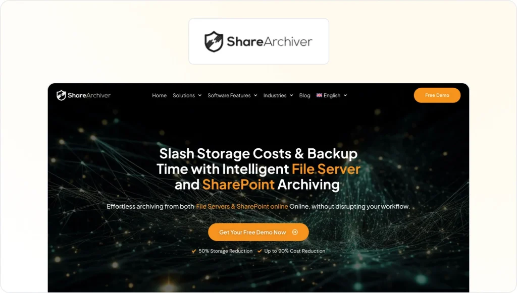 ShareArchiver homepage view