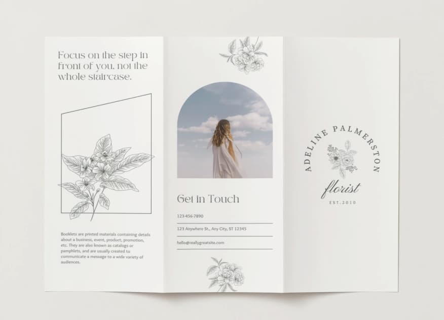minimalist trifold brochure
