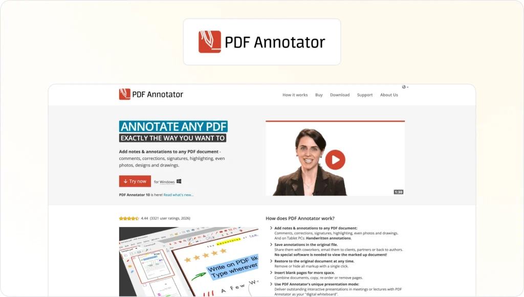 PDF Annotator Homepage View