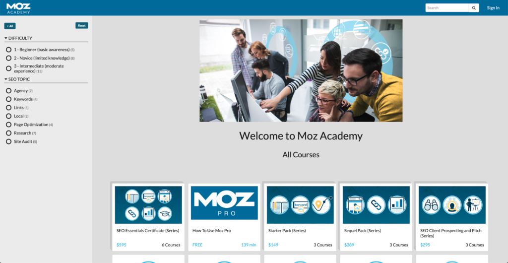 moz academy seo