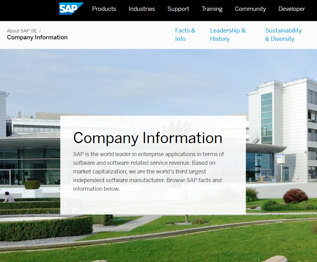 Historique de l'entreprise SAP