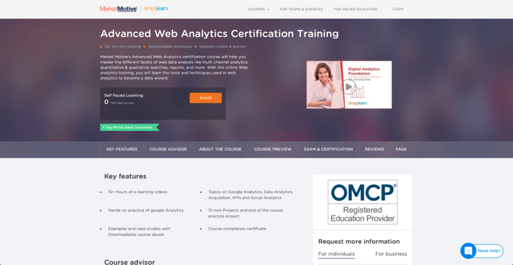 formation de certification en analyse web
