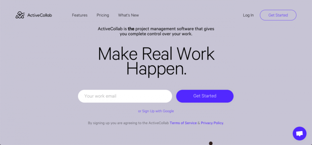 Capture d'écran d'ActiveCollab