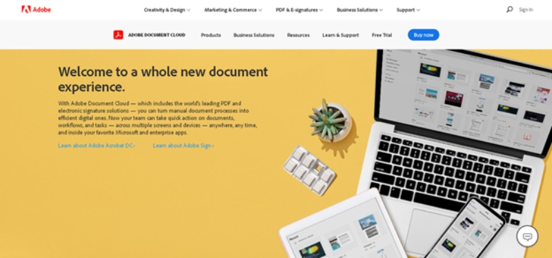 Gestión de documentos digitales de Adobe Document Cloud