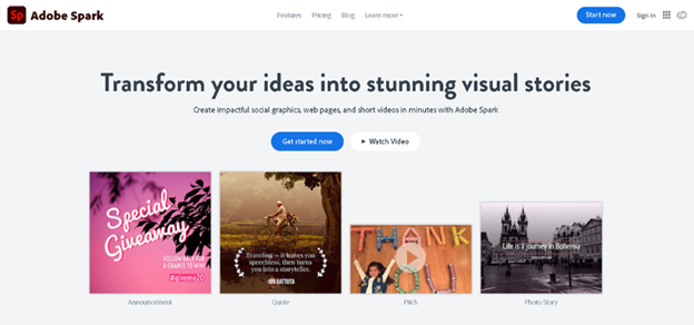 Adobe Spark creative tool for beginners