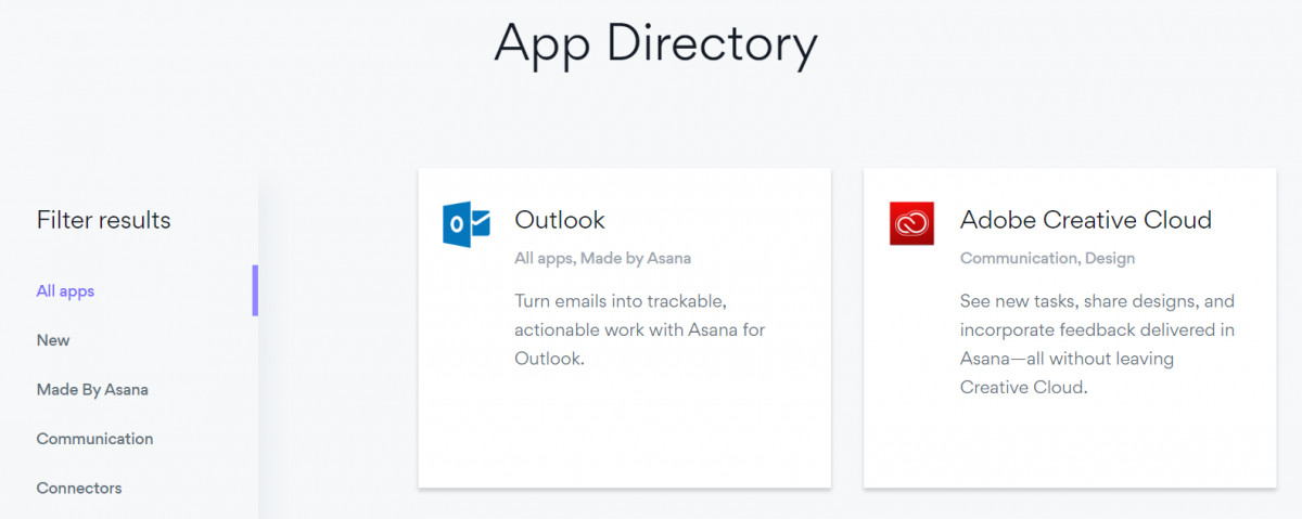 Asana apps