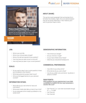 Buyer Persona Template Salesfusion