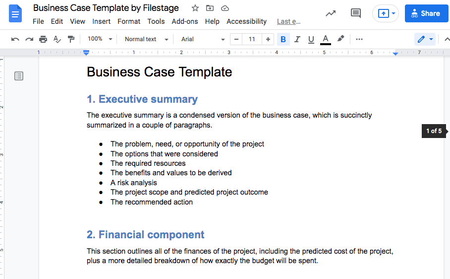Filestage business case 