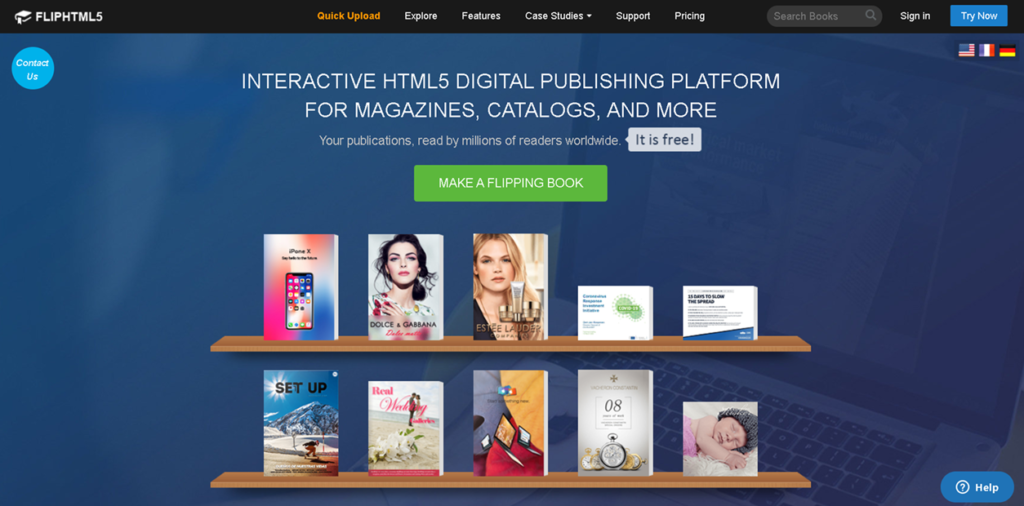 FlipHTML5 free flipbook designer