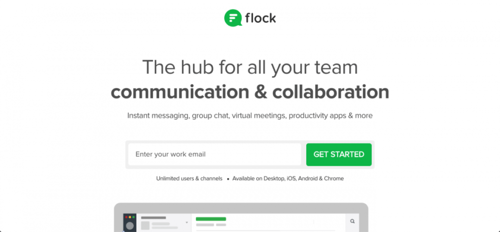Captura de pantalla de Flock