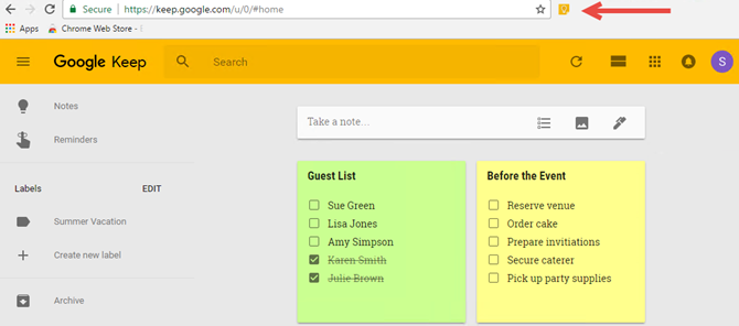 Google Keep for Project Management