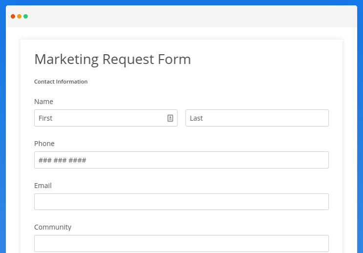Marketing Event Request Form by 123FormBuilder