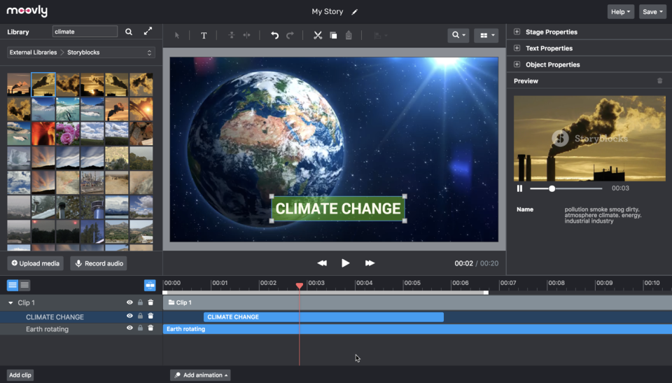 Moovly, logiciel gratuit de vidéo explicative tout-en-un