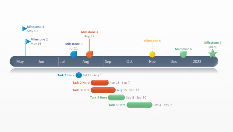 Office Timeline project timeline - free project management templates