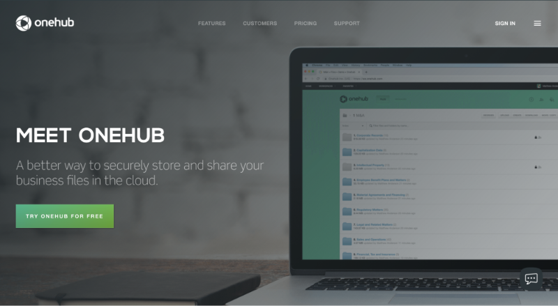 OneHub - Servicios de software para compartir archivos en la nube