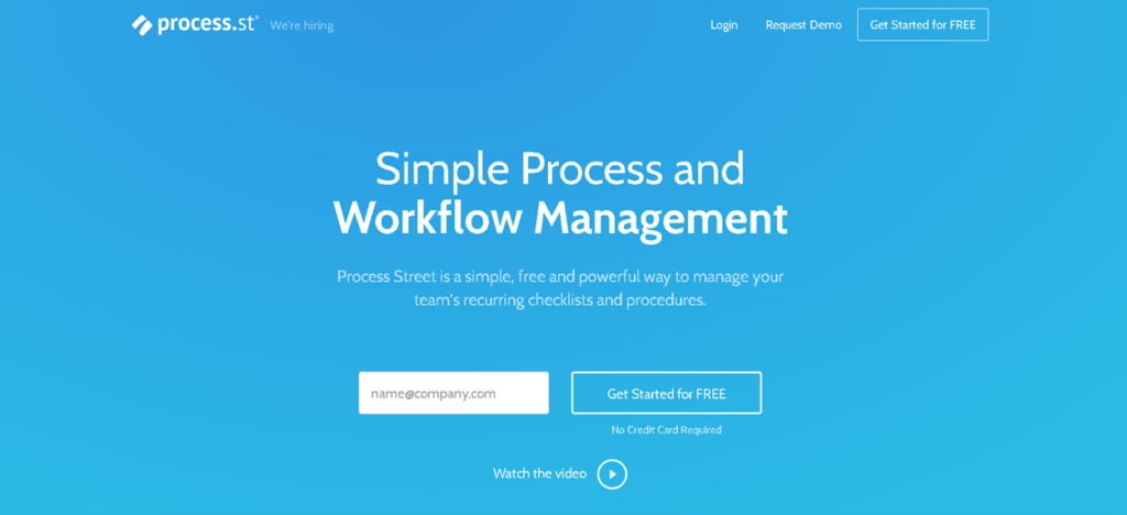 ProcessStreet for simple workflows