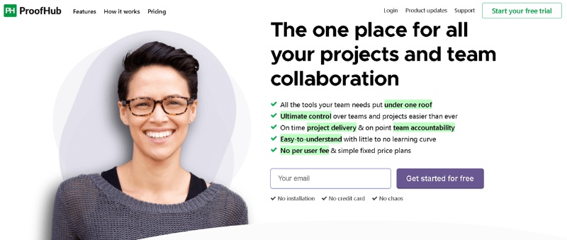 ProofHub project management for enhanced team collaboration
