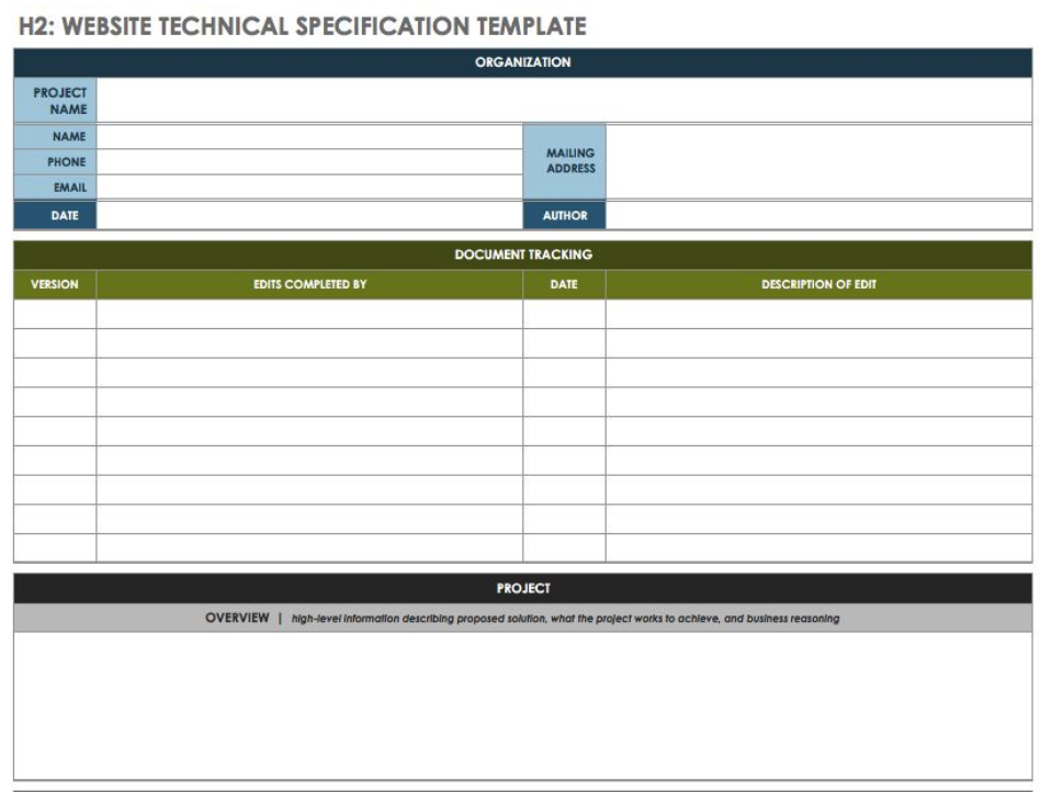 Requirement Specification documentation Template