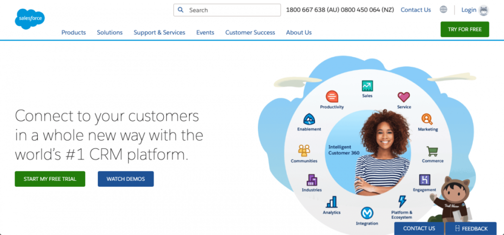 Capture d'écran de Salesforce