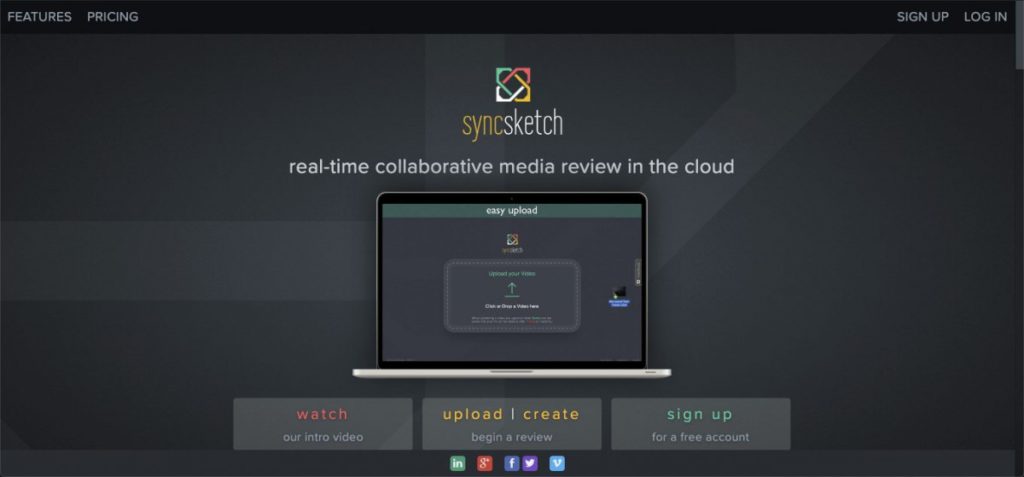 SyncSketch Bildschirmfoto