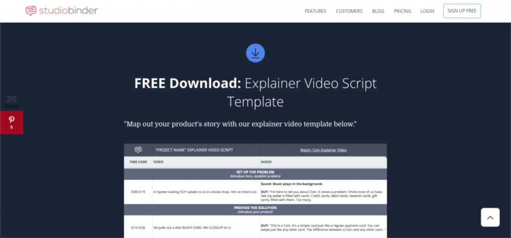 Template for Explainer Video Scripts