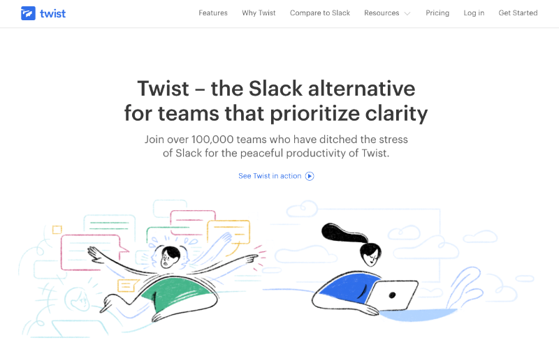 Twist Slack Alternative - marketing collateral