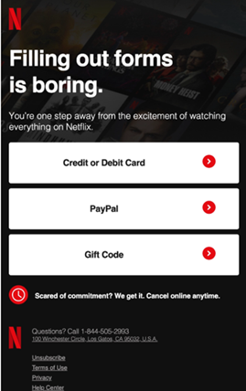 Netflix E-Mail-Marketing-Kampagne