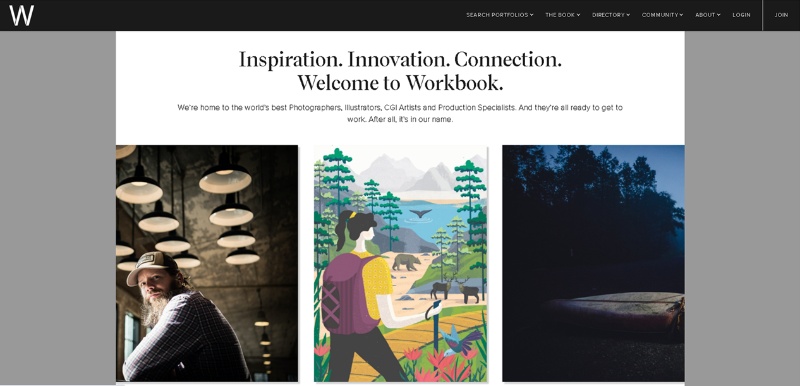 WorkBook creative software connecting creative talents