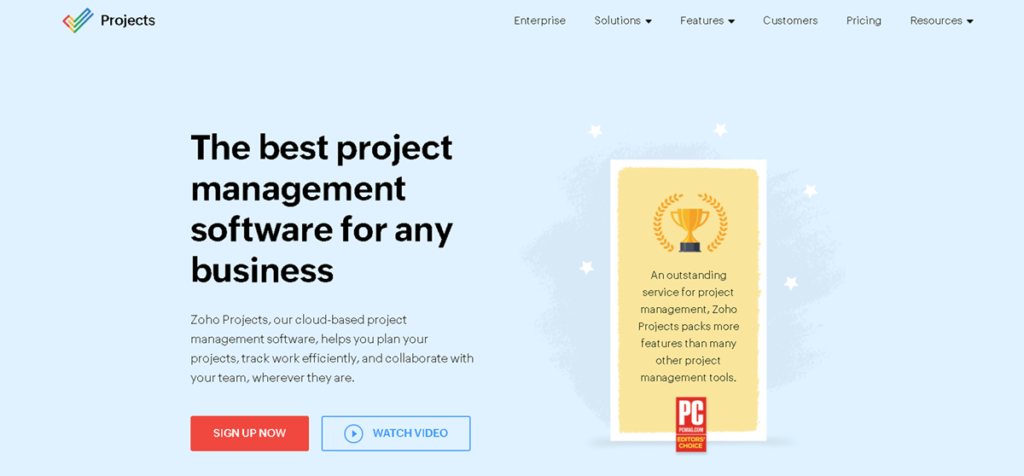 Zoho Projects project management software for SMEs to large enterprises