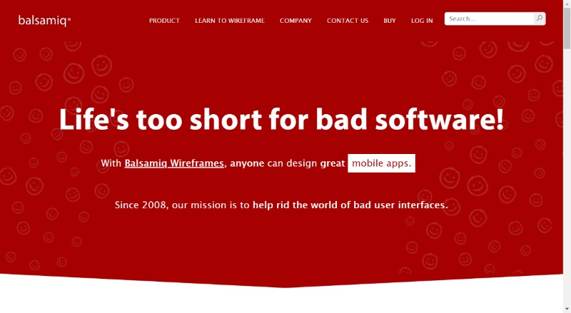 Zur Erstellung von Wireframes auf die Website-Software Balsamiq zurückgreifen