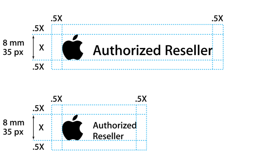 directrices de la marca del logotipo de apple
