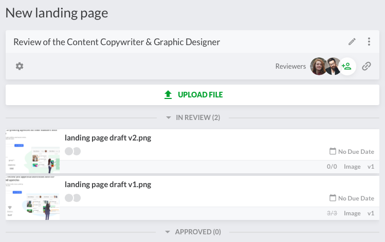 filestage revisión de contenidos retroalimentación diseñador gráfico redactor de contenidos