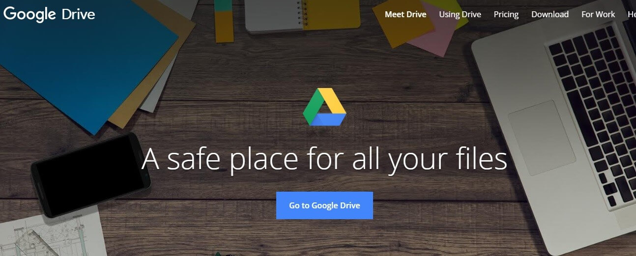 Capture d'écran de Google Drive