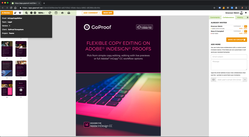 goproof content review and approval software