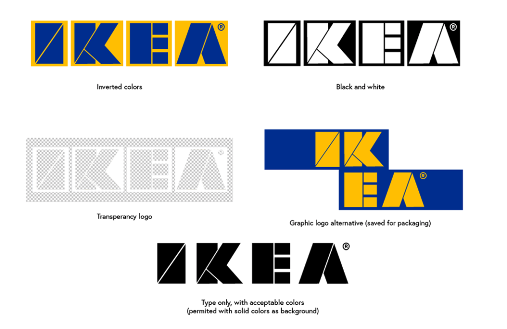 Farbschema der Marke IKEA