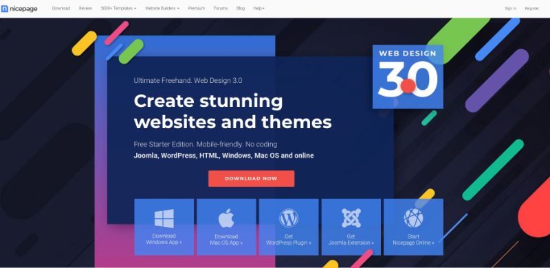 nicepage Webdesign-Vorlagen die Sie bei der Gestaltung Ihrer Website unterstützen