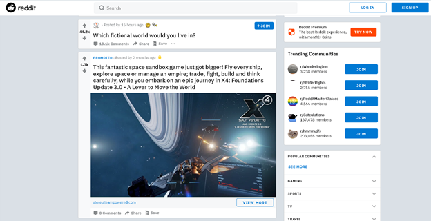 reddit social news engaging content promotion