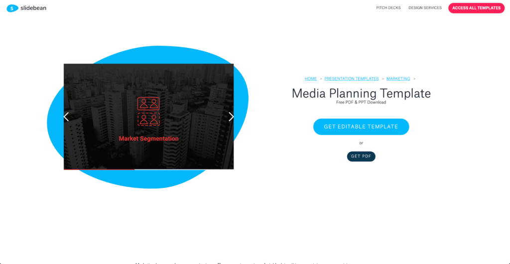 slidebean media planning templates