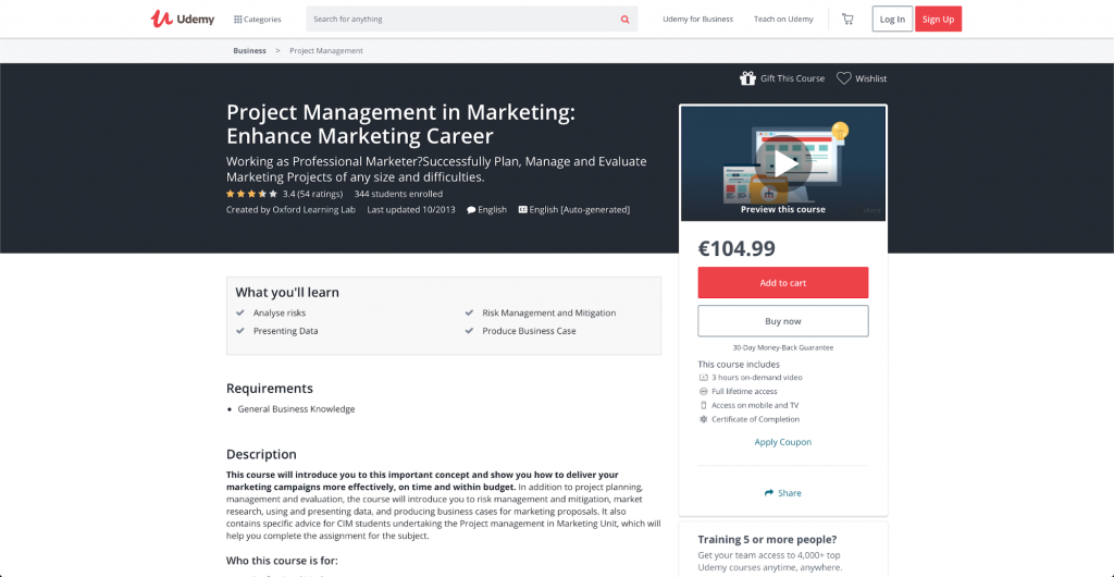 Projektmanagement im Marketing: Bringen Sie Ihre Marketing-Karriere auf das nächste Level – Oxford Learning Lab