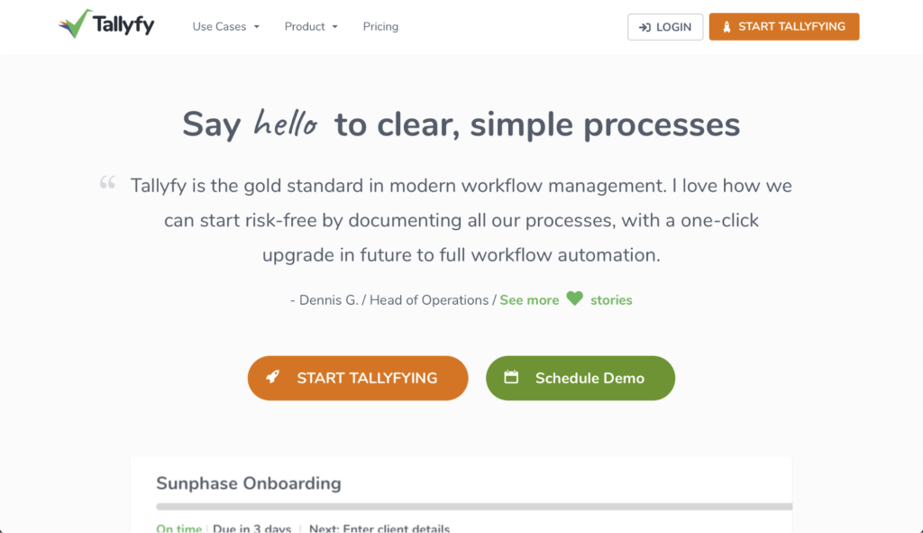 tallyfy workflow automation workflow management