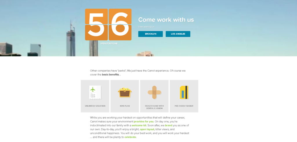website Career Page Best Practice from Carrot Creative