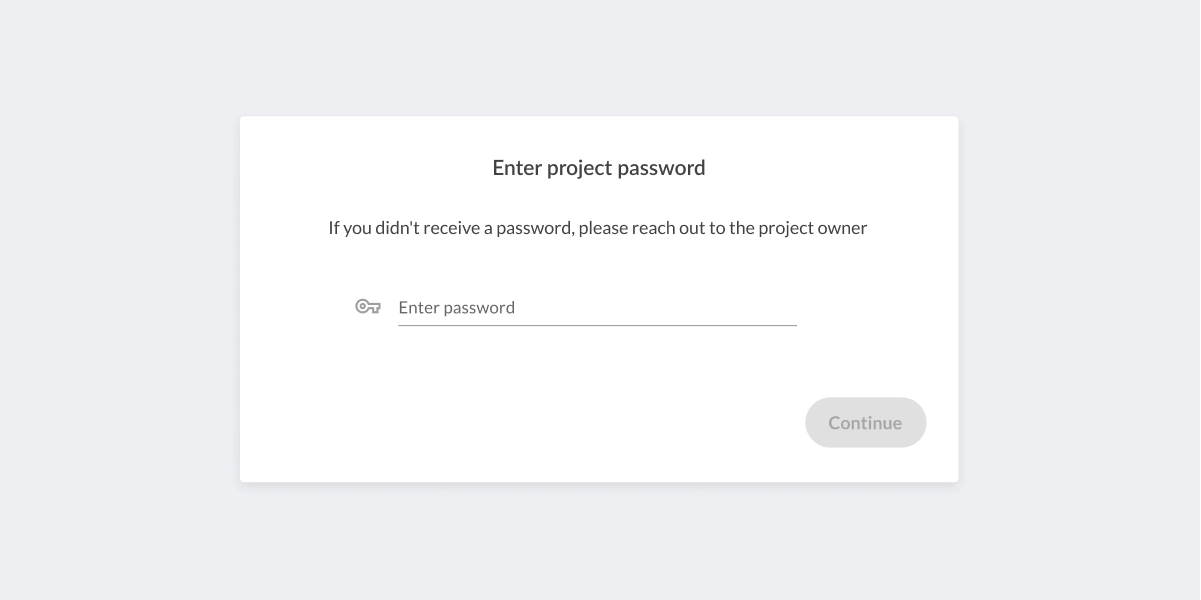 Password protected link