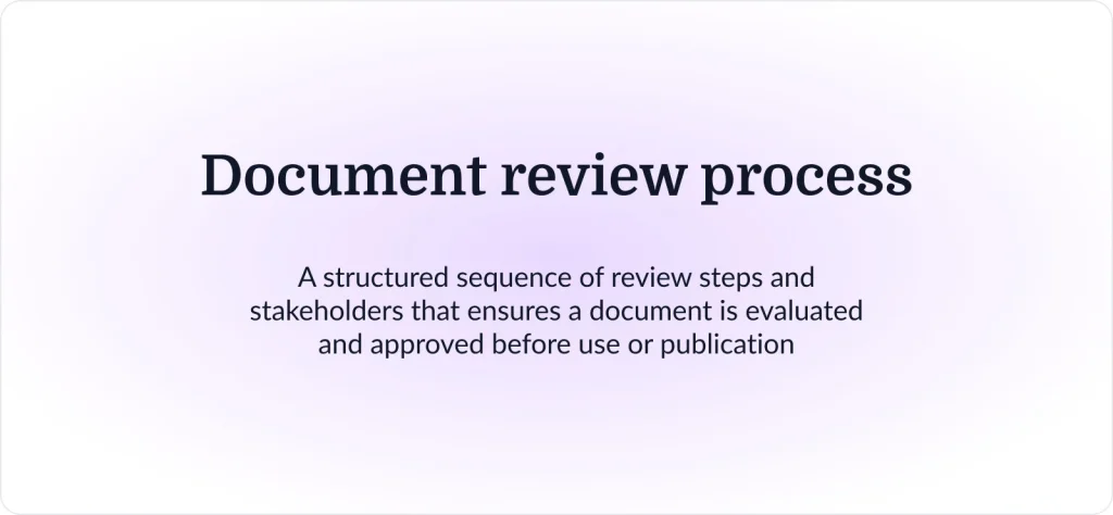 What is a document review process?