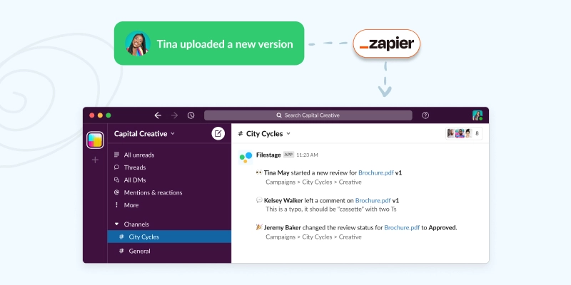 Filestage x Zapier: brands and marketers