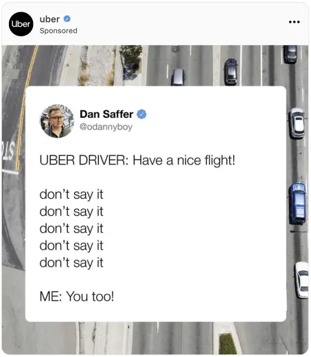 Uber ad