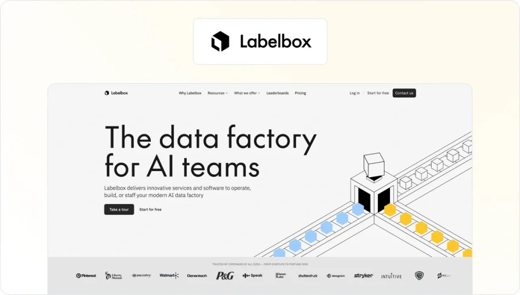 Labelbox Homepage View