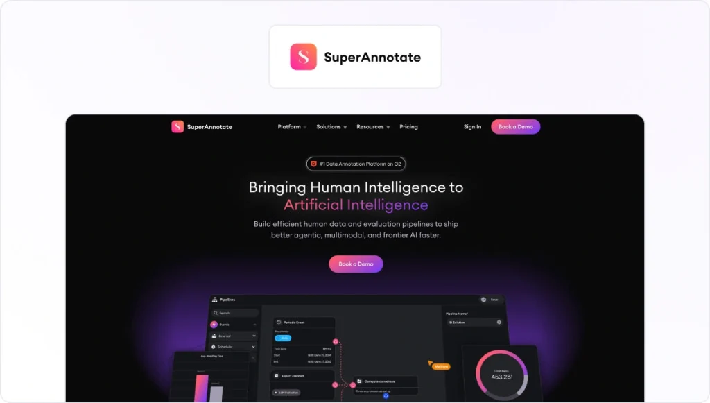 SuperAnnotate homepage view
