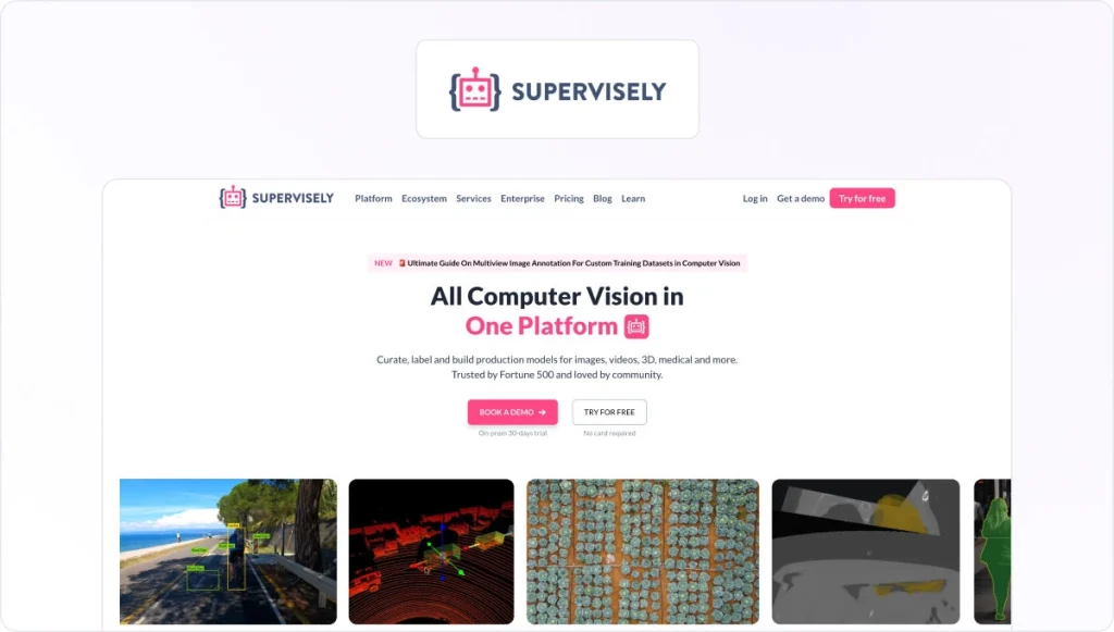 Supervise.ly homepage view