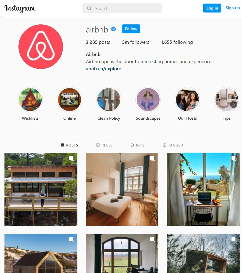 airbnb social media
